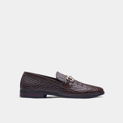 LGL 7 Brown Croc-Embossed