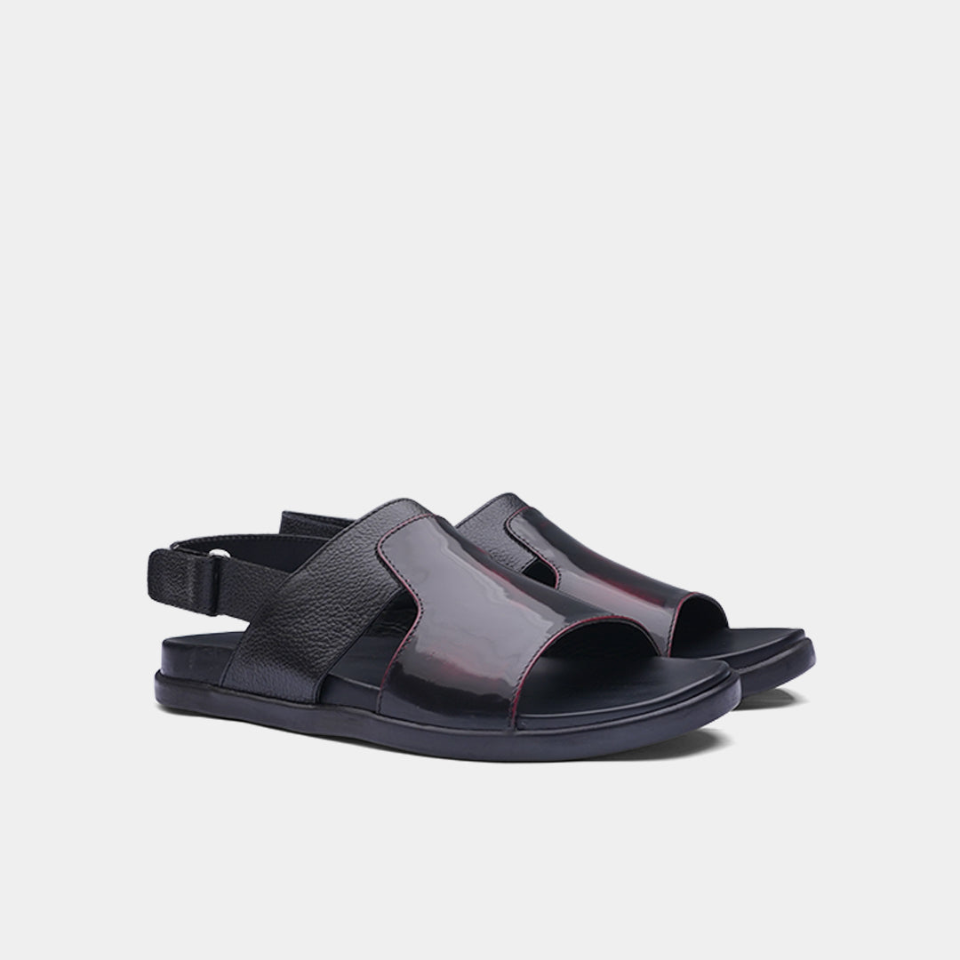 SD2 Black & Burgundy Brushoff Leather