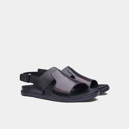 SD2 Black & Burgundy Brushoff Leather
