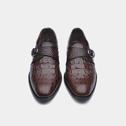 MNK3 Brown Croc-Textured