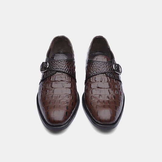 MNK3 Brown Croc-Textured