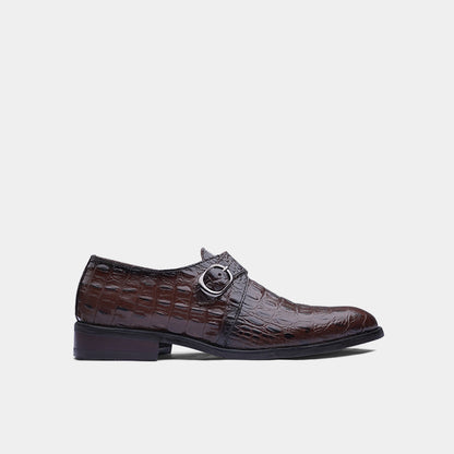 MNK3 Brown Croc-Textured