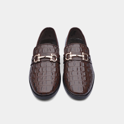 LGL 7 Brown Croc-Embossed