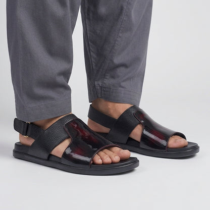 SD2 Black & Burgundy Brushoff Leather