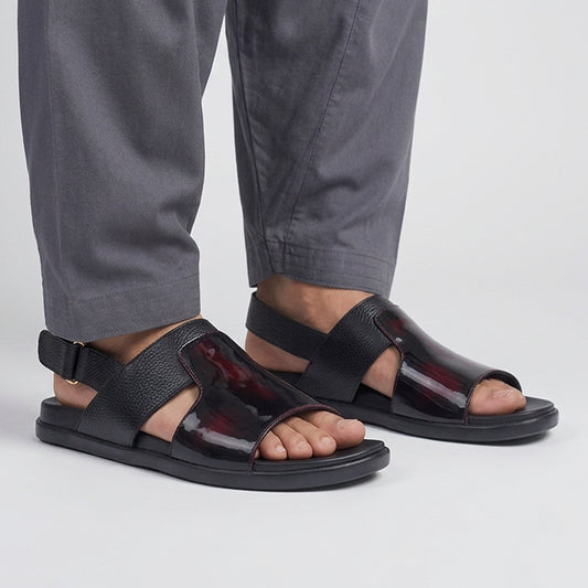 SD2 Black & Burgundy Brushoff Leather